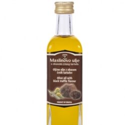 Extra virgin olive oil with black truffle